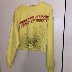 Women’s Zara crew neck crop sweat shirt